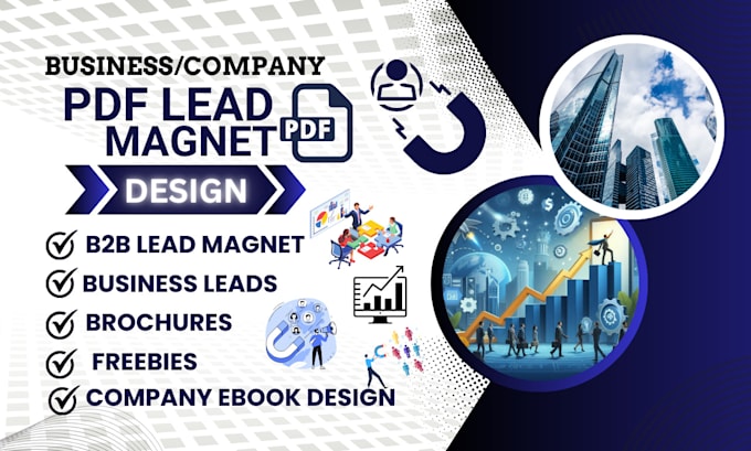 Gig Preview - Design business, company PDF lead magnet, freebie for marketing lead generation