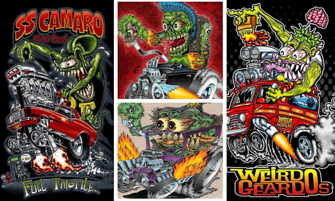 Gig Preview - Design monster ratfink illustration cartoon kustom kulture mascot tshirt design