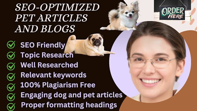 Bestseller - write engaging and SEO optimized dog articles and pet blogs