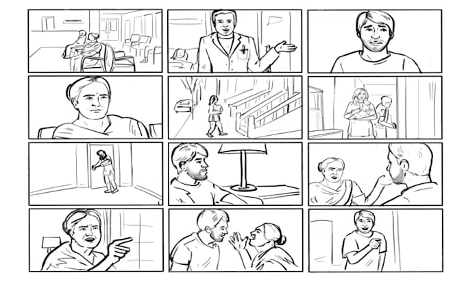 Gig Preview - Create storyboard for your book, animation, and commercials