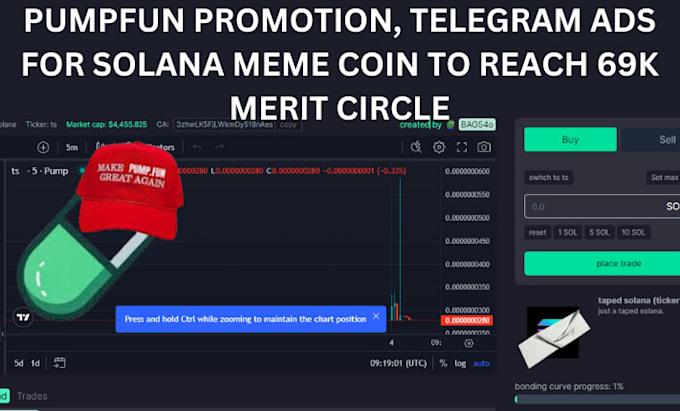 Gig Preview - Telegram promotion, memecoin, pump fun to reach 100 percent bounding curve