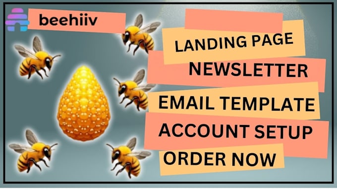 Gig Preview - Setup landing page beehive account , beehiiv newsletter , email template