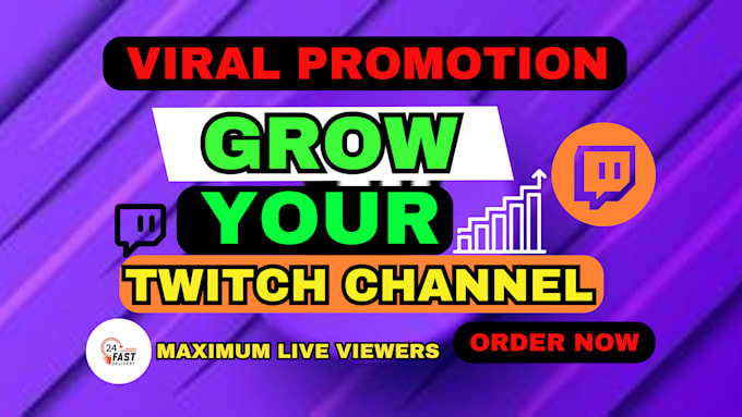 Gig Preview - Promote and bring the  organic live viewers to your twitch channel