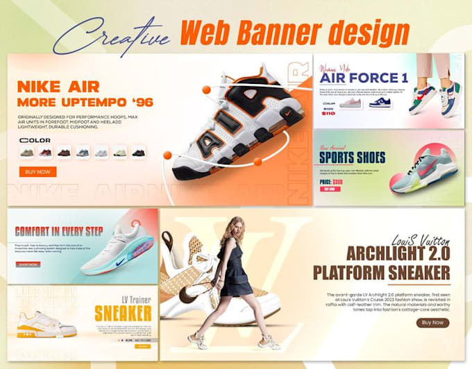 Gig Preview - Design website banners,web sliders,ecommerce banners,and images for your website