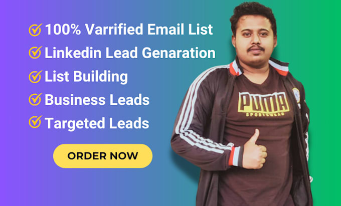 Gig Preview - Do b2b lead generation, linkedin leads, and email list building