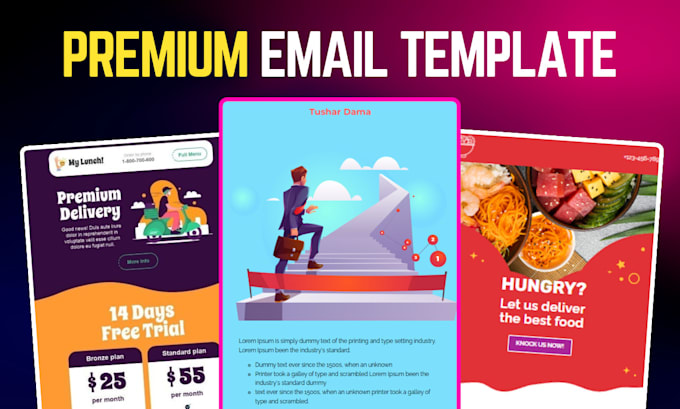 Gig Preview - Design premium custom HTML email templates