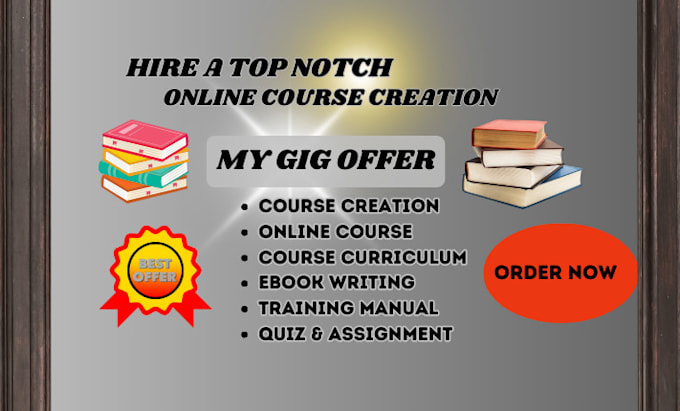 Gig Preview - Do online course creation, course content,course curriculum, ebook online course