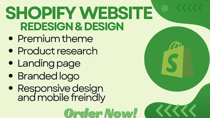 Gig Preview - Do shopify design shopify redesign and shopify revamp