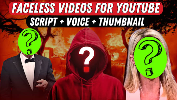 Gig Preview - Create faceless videos for your faceless youtube channel