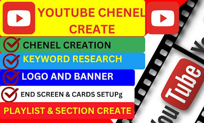 Gig Preview - Create, setup and seo youtube channel successfully