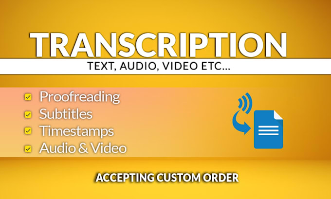 Gig Preview - Transcribe audio and video with transcription quick delivery