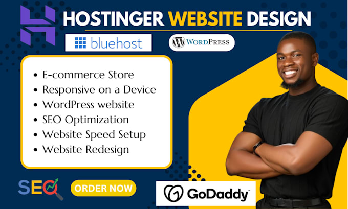 Gig Preview - Redesign hostinger website hostinger website design fix hostinger connect domain