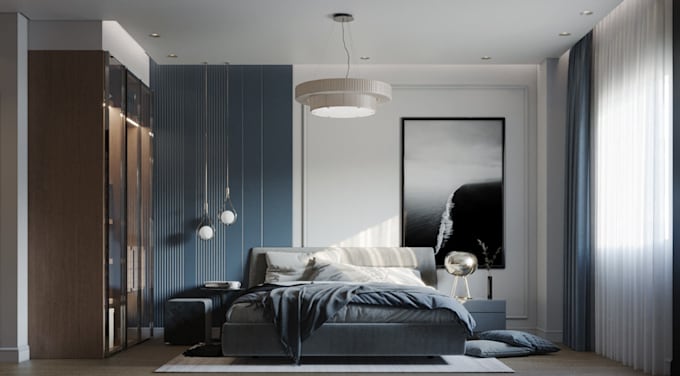 Bestseller - do realistic 3d bedroom interior design and photorealistic render