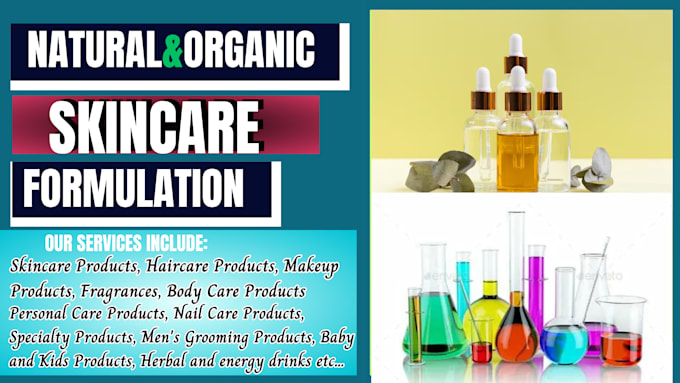 Gig Preview - Be chemist of cosmetics and skin care formulation and cosmetics formulation