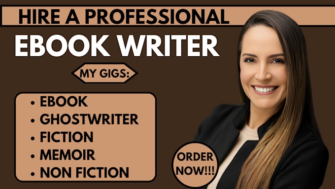 Gig Preview - Be your ghostwriter ebook writer nonfiction self help ebook ghostwriter