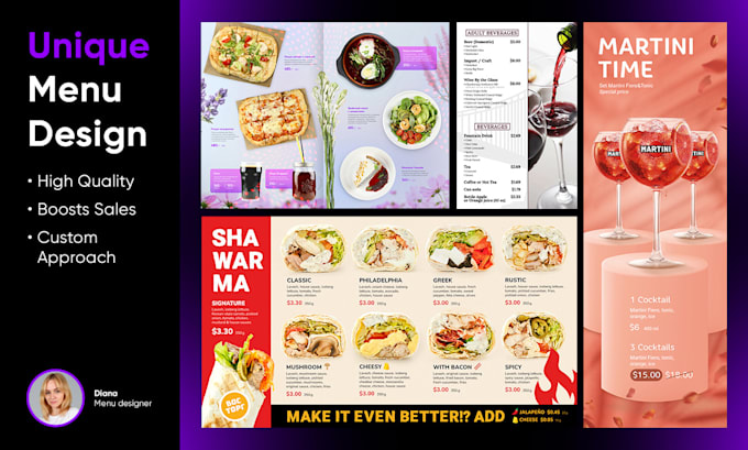 Gig Preview - Design a professional restaurant menu that boosts sales