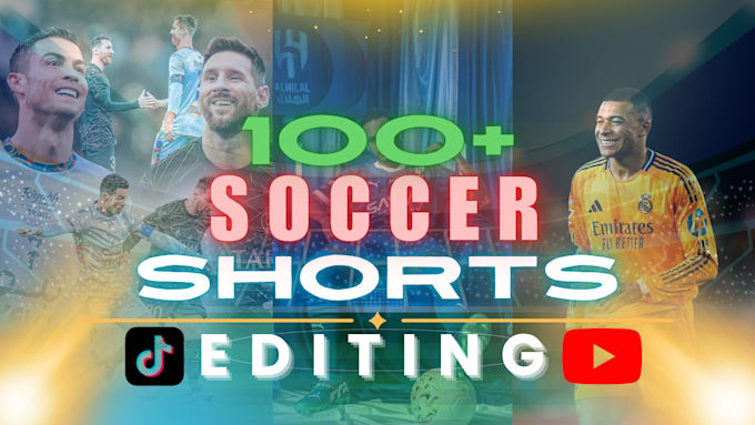 Gig Preview - Create 100 football soccer shorts for youtube