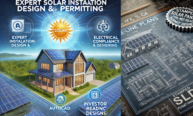 Gig Preview - Do residential solar panel plan and installation design stamp for fl, nj, tx, ca