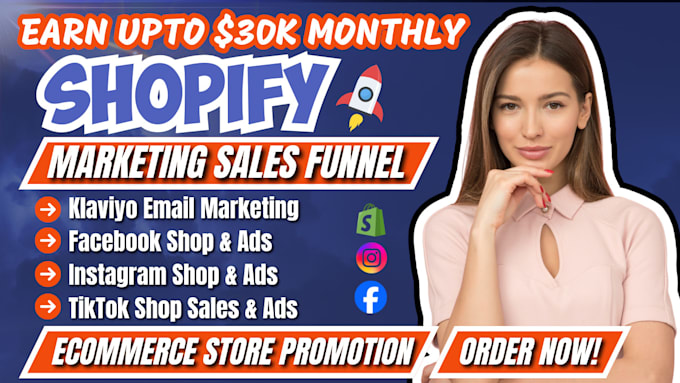 Gig Preview - Setup shopify dropshipping store marketing, boost shopify sales, shopify expert