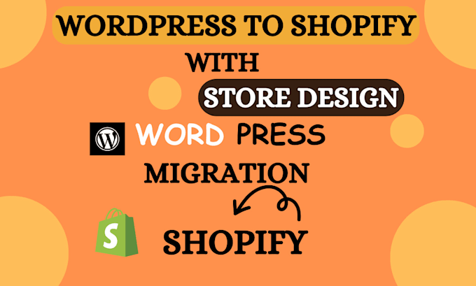 Gig Preview - Migrate clone transfer wordpress to shopify migration wix website to shopify