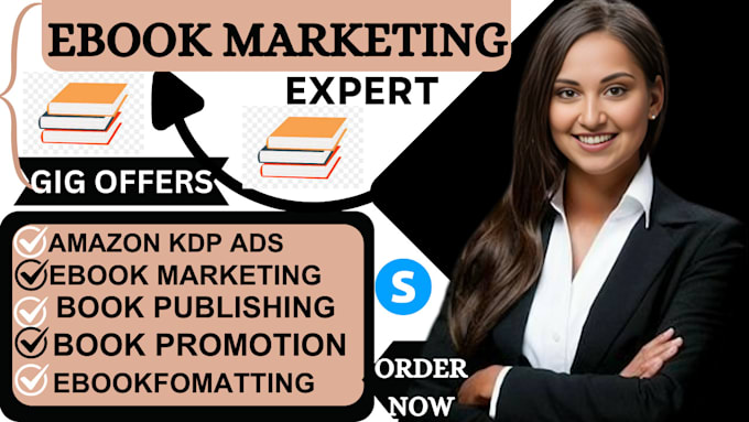 Gig Preview - Do converting book promotion, amazon kdp book publishing amazon kdp ads