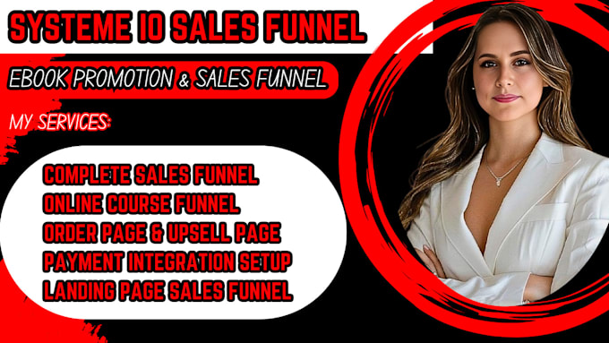 Gig Preview - Do ebook sales funnel, ebook promotion, online course, systeme io sales funnel