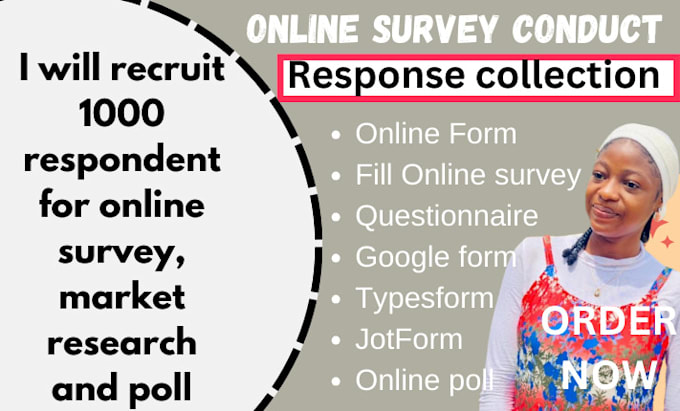 Gig Preview - Recruit 1000 respondent for online survey, market research and poll