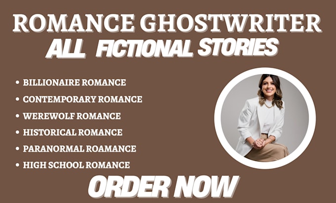 Gig Preview - Write your romance story fiction story, be your ebook writer