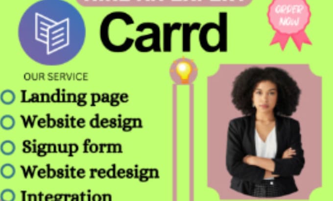 Gig Preview - Design stunning carrd websites, landing pages, and ecommerce sites on wix, ecwid