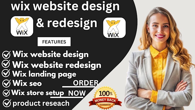 Gig Preview - Wix website redesign wix website design wix website redesign wix ecommerce store