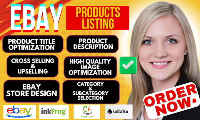 Gig Preview - Do ebay product listing, ebay listing, ebay product upload, ebay SEO