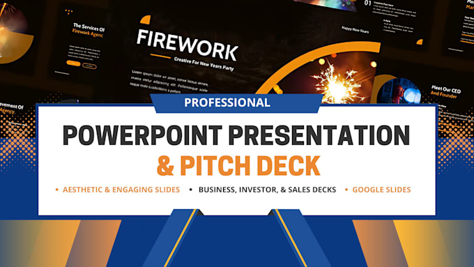 Gig Preview - Design an aesthetic powerpoint presentation, business pitch deck, google slides