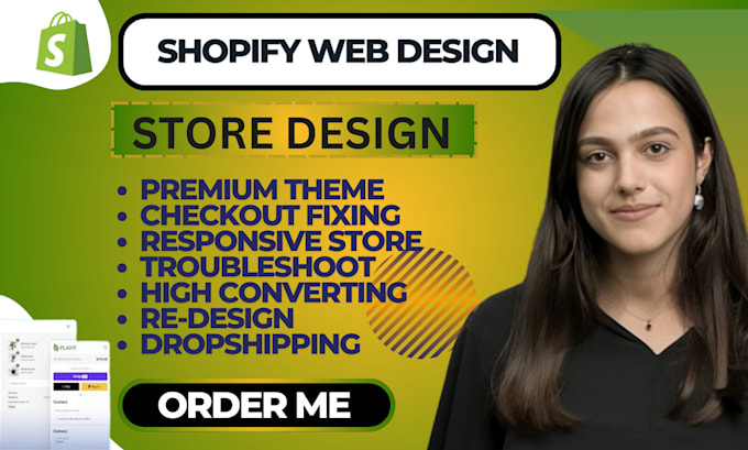 Gig Preview - Create shopify website design and kickstart your ecommerce shopify store