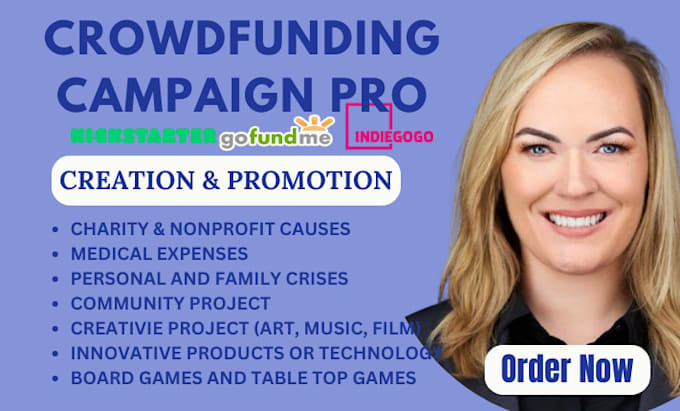 Gig Preview - Create crowdfunding campaign, crowdfunding management