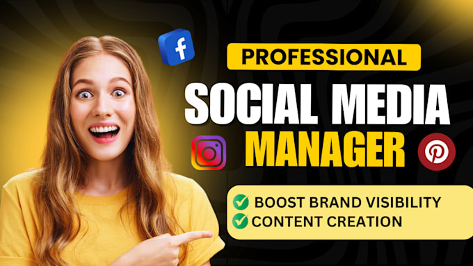 Bestseller - do social media marketing manager,content creator to grow social media marketing