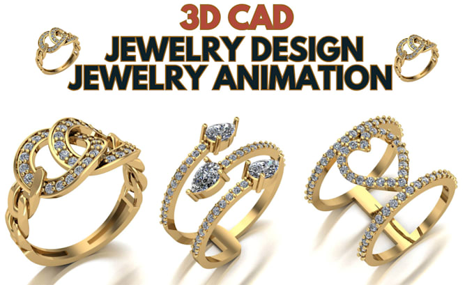 Gig Preview - Do 3d model cad jewelry design, ring, pendant for 3d printing