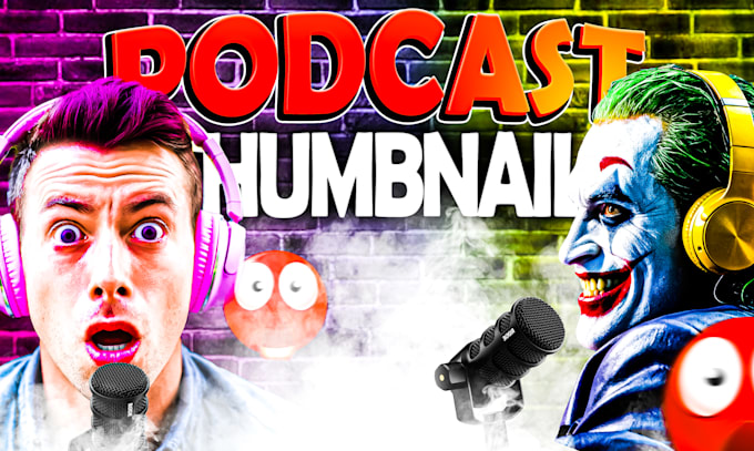 Gig Preview - Design professional podcast youtube thumbnail