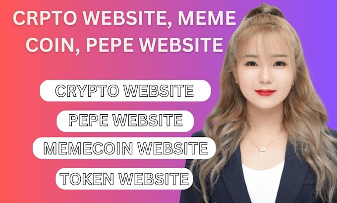 Gig Preview - Create crypto website, meme coin website, pepe website, meme and pepe website