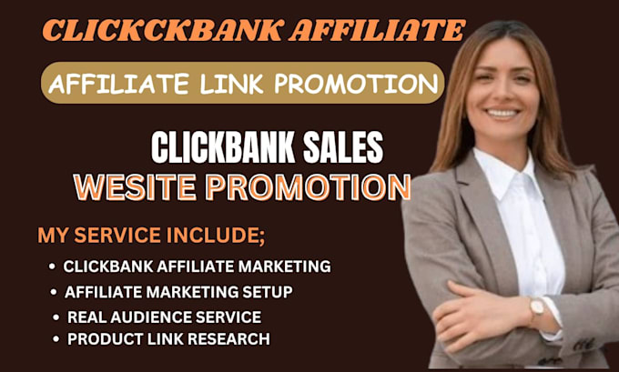 Gig Preview - Clickbank affiliate link promotion clickbank affiliate marketing link promotion