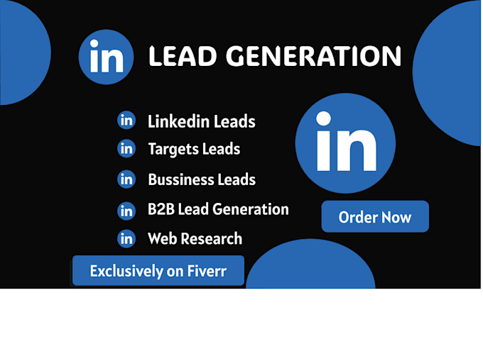 Gig Preview - Provide lead generation,targeted leads,bussiness leads and linkedin leads