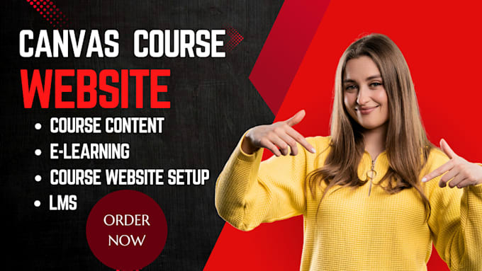 Bestseller - engaging canvas lms course website custom moodle course content curriculum