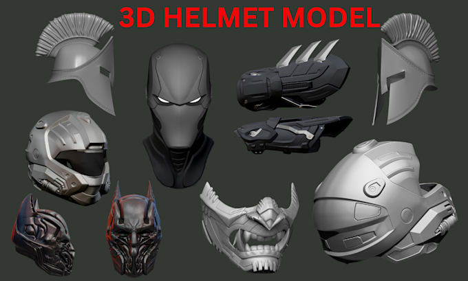 Gig Preview - Model 3d helmet, mask, head, bust, cosplay armor for printing