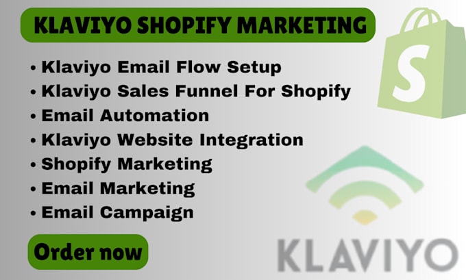 Gig Preview - Mailchimp klaviyo shopify ecommerce email marketing sales funnel flows