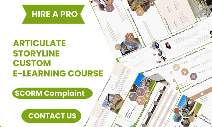 Gig Preview - Create engaging elearning courses using articulate storyline, scorm