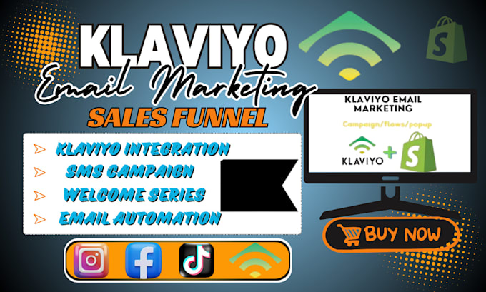 Gig Preview - Setup klaviyo email marketing, klaviyo flows and email automation for shopify