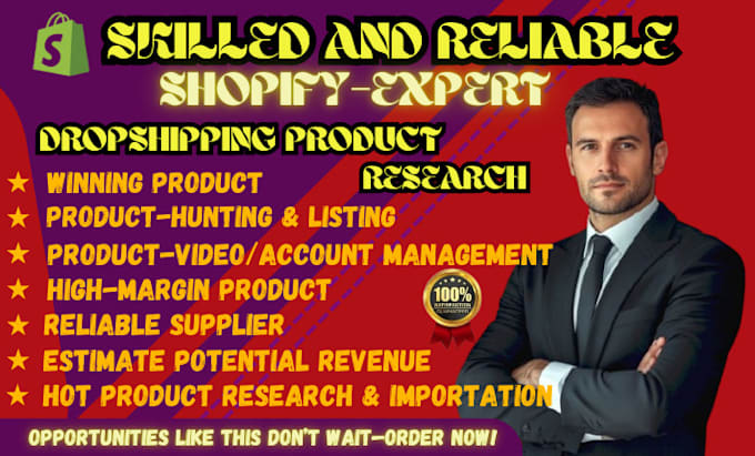 Gig Preview - Do dropshipping product research for shopify winning product