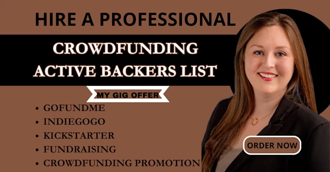 Gig Preview - Generate crowdfunding campaign backers list for indiegogo gofundme kickstarter