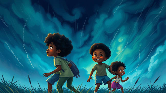 Gig Preview - Design vibrant illustrations for african american childrens books, amazon kdp