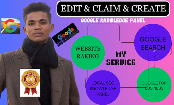 Gig Preview - Create a verified google knowledge panel for personal or business