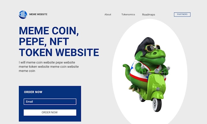 Gig Preview - Meme coin website pepe website meme token website meme coin website meme coin